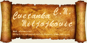 Cvetanka Miljojković vizit kartica